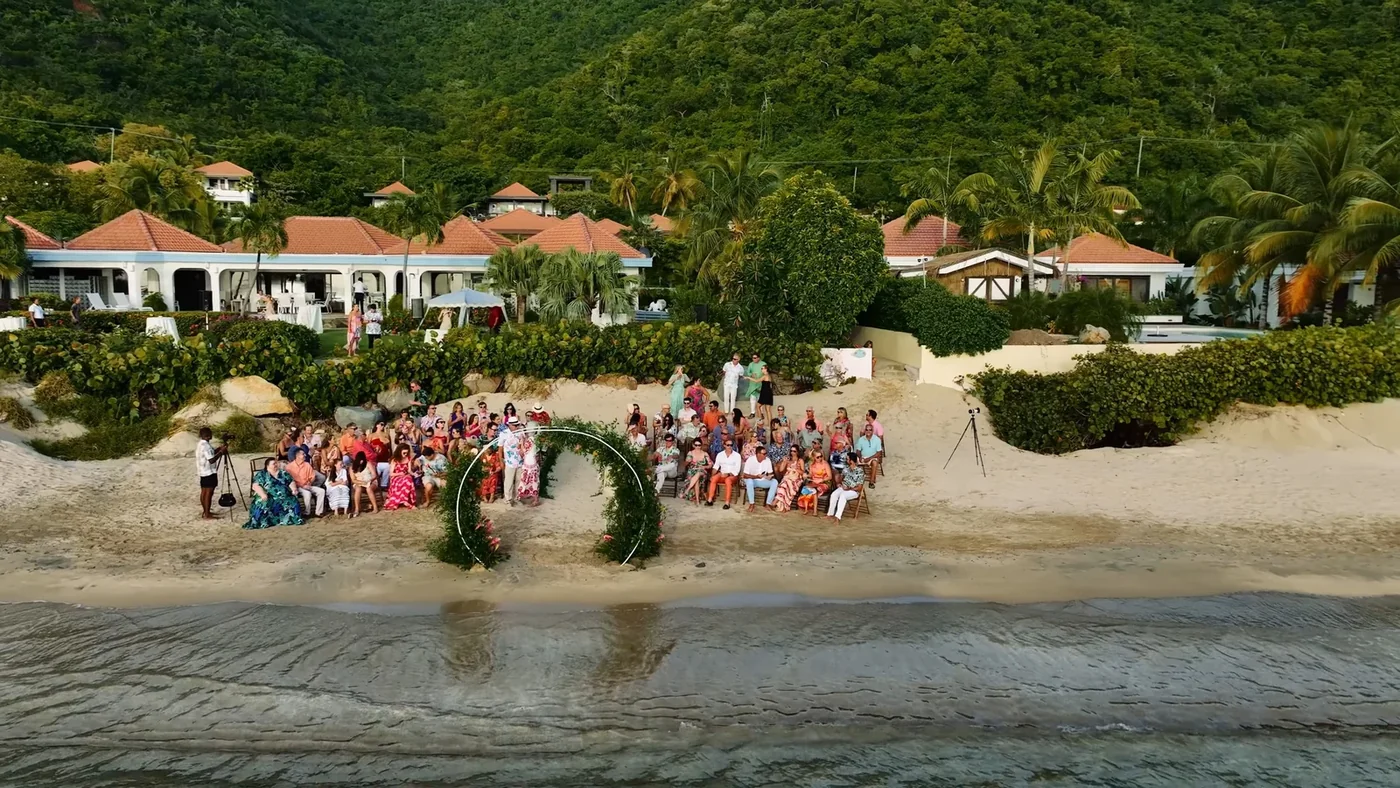 The ceremony on the beach, British Virgin Islands